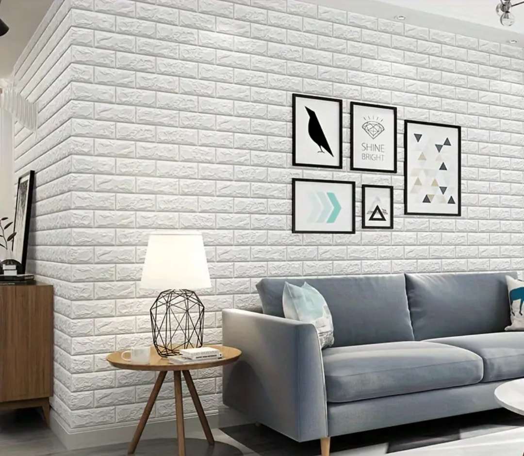 10 PIECE 3D SELF-ADHESIVE WATERPROOF P.E FOAM WALLPAPER PANEL