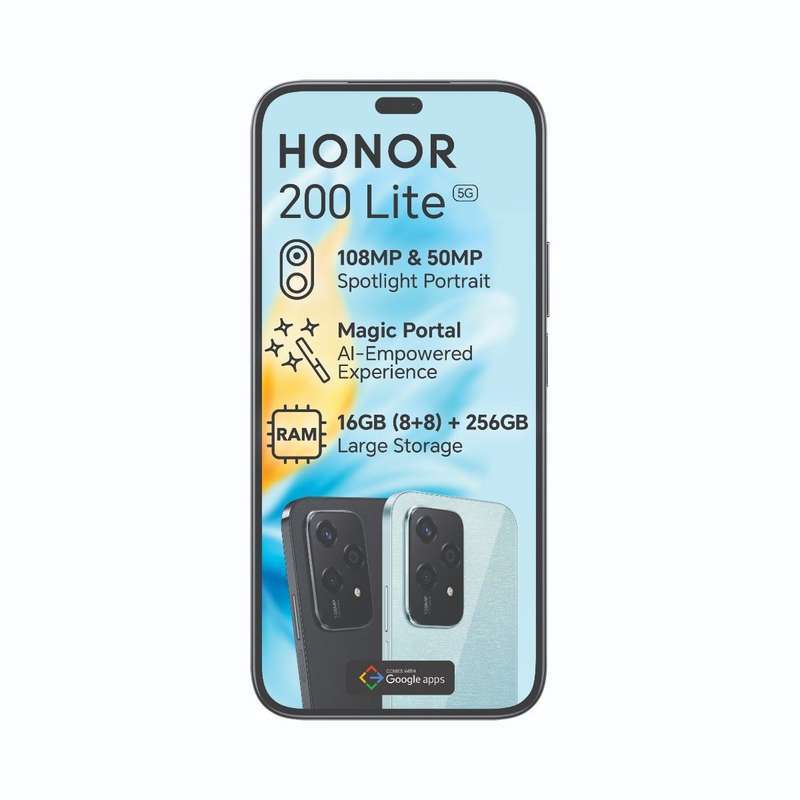 BRAND NEW SMARTPHONE | HONOR 200 LITE, 256G/16G| 108MP TRIPLE CLEAR CAM, FINGERPRINT,AMOLED DISPLAY,