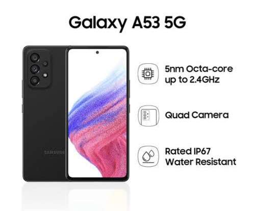 SAMSUNG GALAXY A53 5G/ QUADRUPLE 64MP CAMERA, 128G/6G,IN-DISPLAY FINGERPRINT