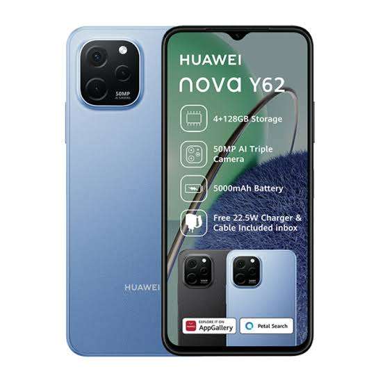 BRAND NEW SMARTPHONE | HUAWEI NOVA Y62, 4G/128G | 50MP TRIPLE AI CAM,BARGAIN