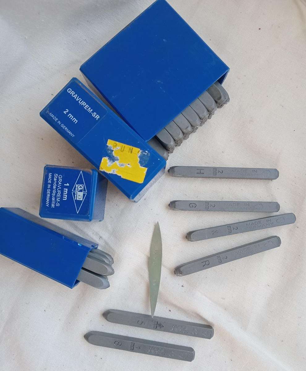 Gravurem 2mm letter & 1mm number metal stamps made in germany