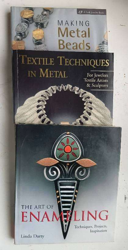 3x Jewellery books: Enameling, Textile techniques, Making Metal beads