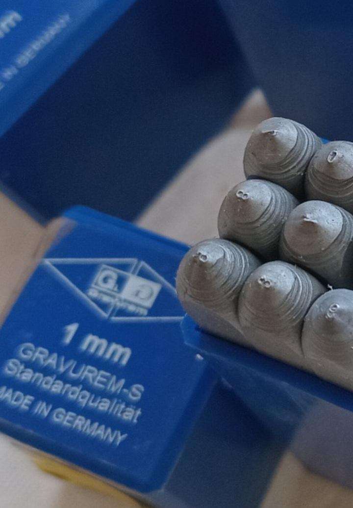 Gravurem 2mm letter & 1mm number metal stamps made in germany