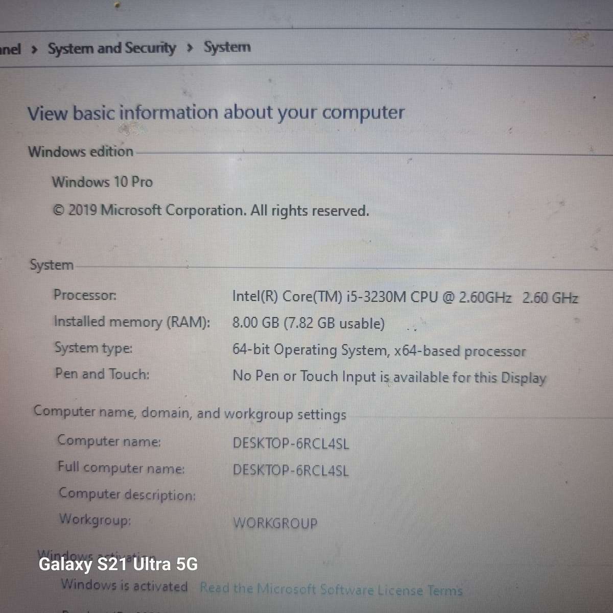ACER ASPIRE i5-3230M
