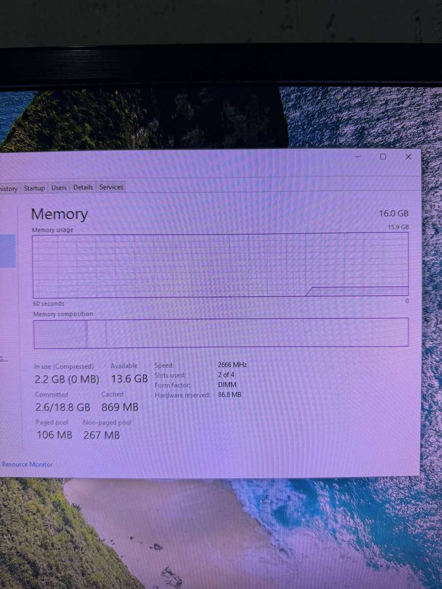 16GB Corsair Vengeance Ram DDR4 2666Mhz