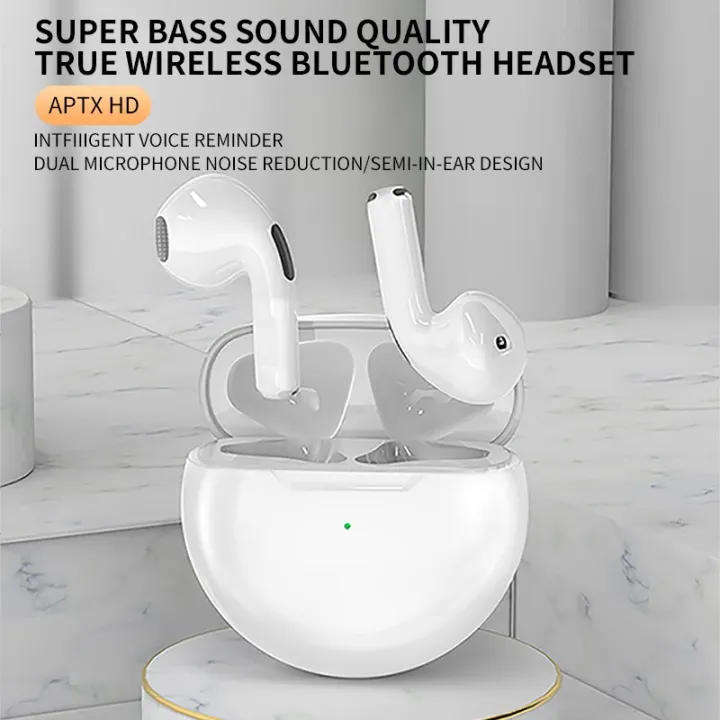 Pro6 TWS Bluetooth Headset Touch control 5.0 Bluetooth Headphone Sports Earphone With Microphone