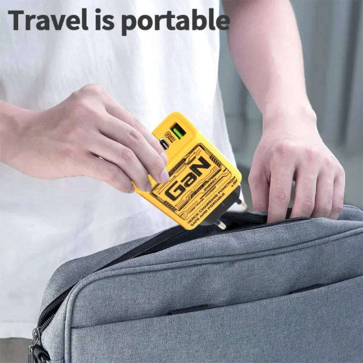 65W GaN Fast Charge USB Charger and 2 USB Fast Charging Cable Set