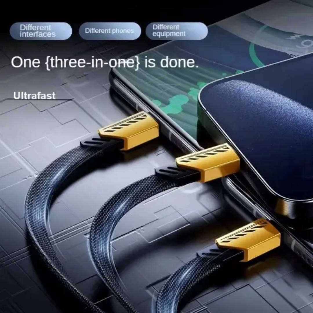 3 in 1 120W Fast Charging cable