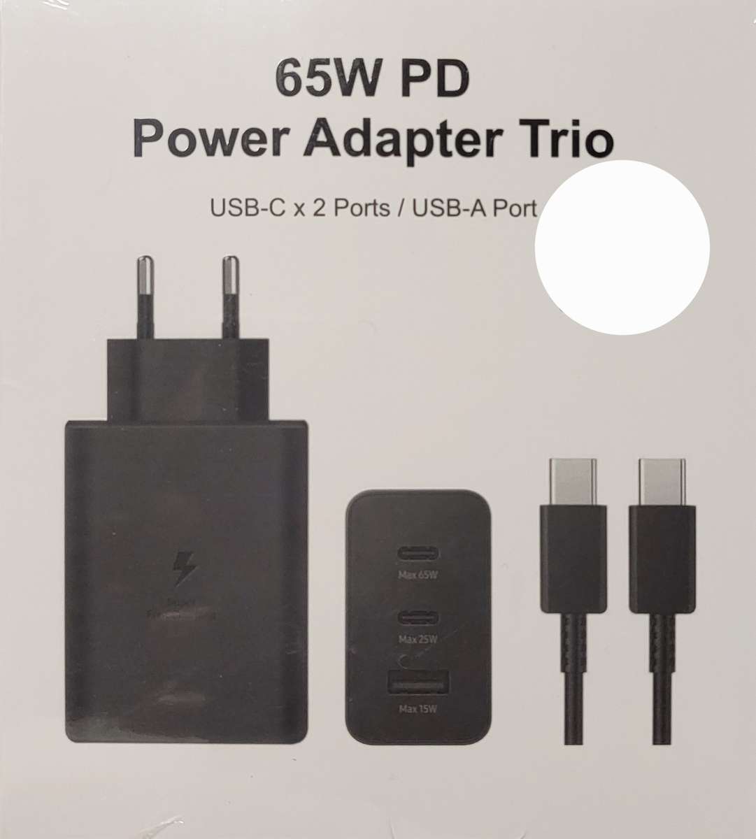 65W PD charger with cable