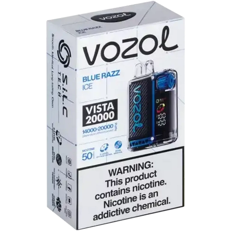 Vozol Blue Razz Ice 5% Vista 20000 Rechargeable Disposable Vape
