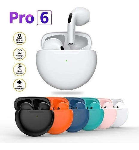 Pro6 TWS Bluetooth Headset Touch control 5.0 Bluetooth Headphone Sports Earphone With Microphone