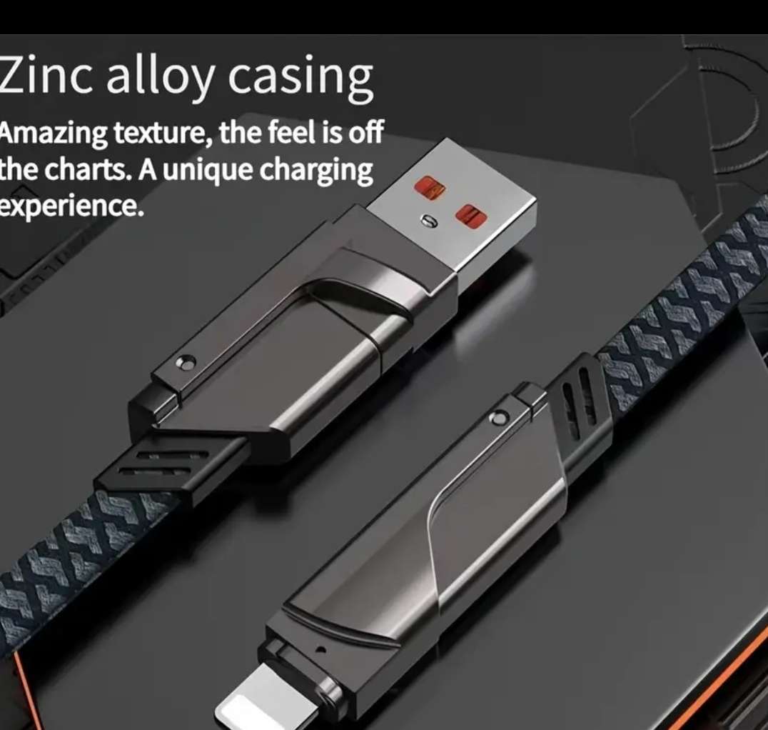 Fantastic Quality Steel 4-in-1 Charging Cable