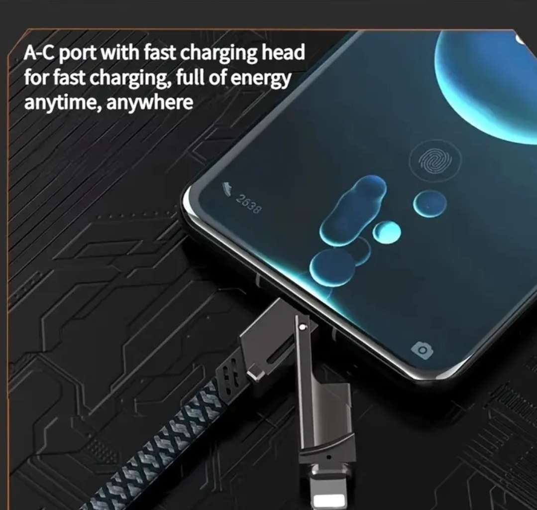 Fantastic Quality Steel 4-in-1 Charging Cable