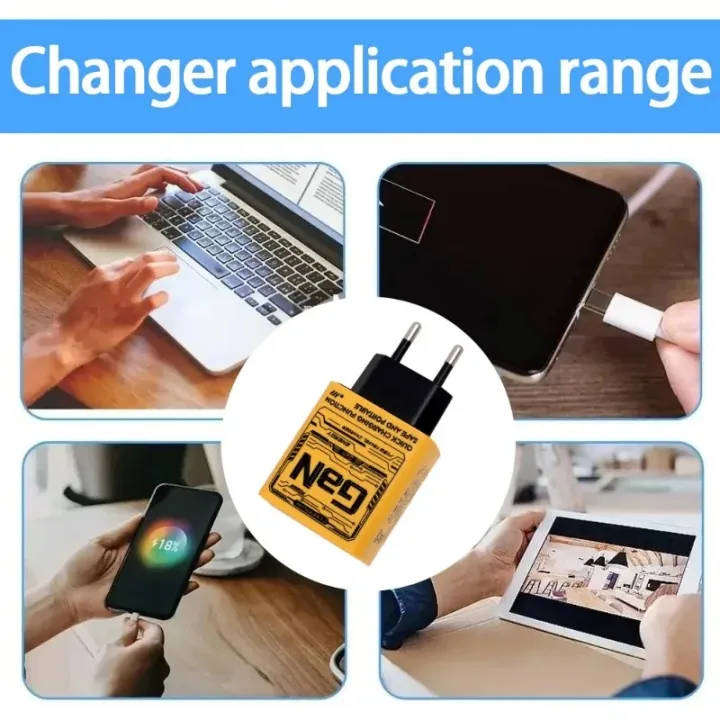 65W GaN Fast Charge USB Charger and 2 USB Fast Charging Cable Set