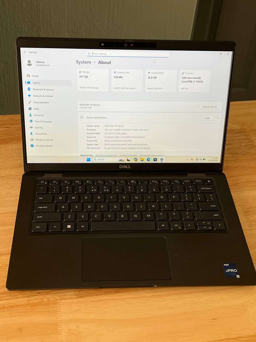 Dell Latitude 7430  Intel Core i7-1265U (12th Gen, 10 Cores, 16GB Ram /512ssd