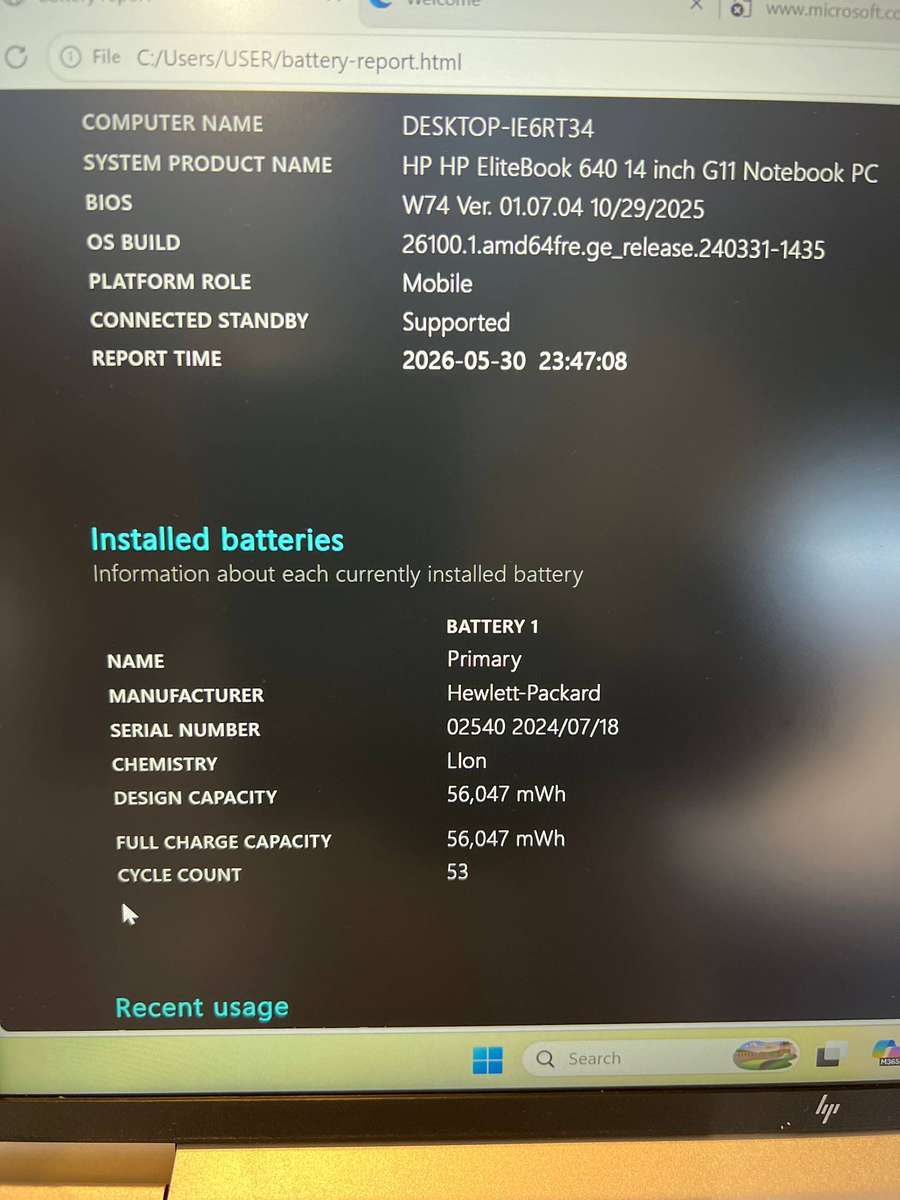  HP EliteBook 640 G11 Notebook PC    Processor: Intel® Core Ultra 5 135U (1.60GHz)  RAM: 16