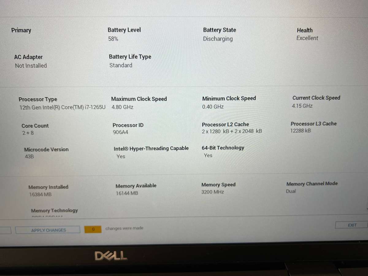 Dell Latitude 7430  Intel Core i7-1265U (12th Gen, 10 Cores, 16GB Ram /512ssd