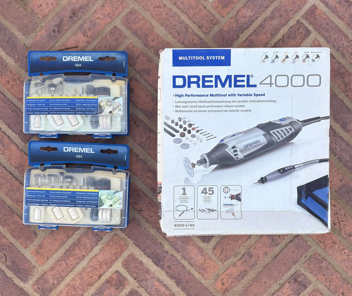 Dremel 4000 Multitool with 45 Accessories + 2 Cleaning/Polishing Sets