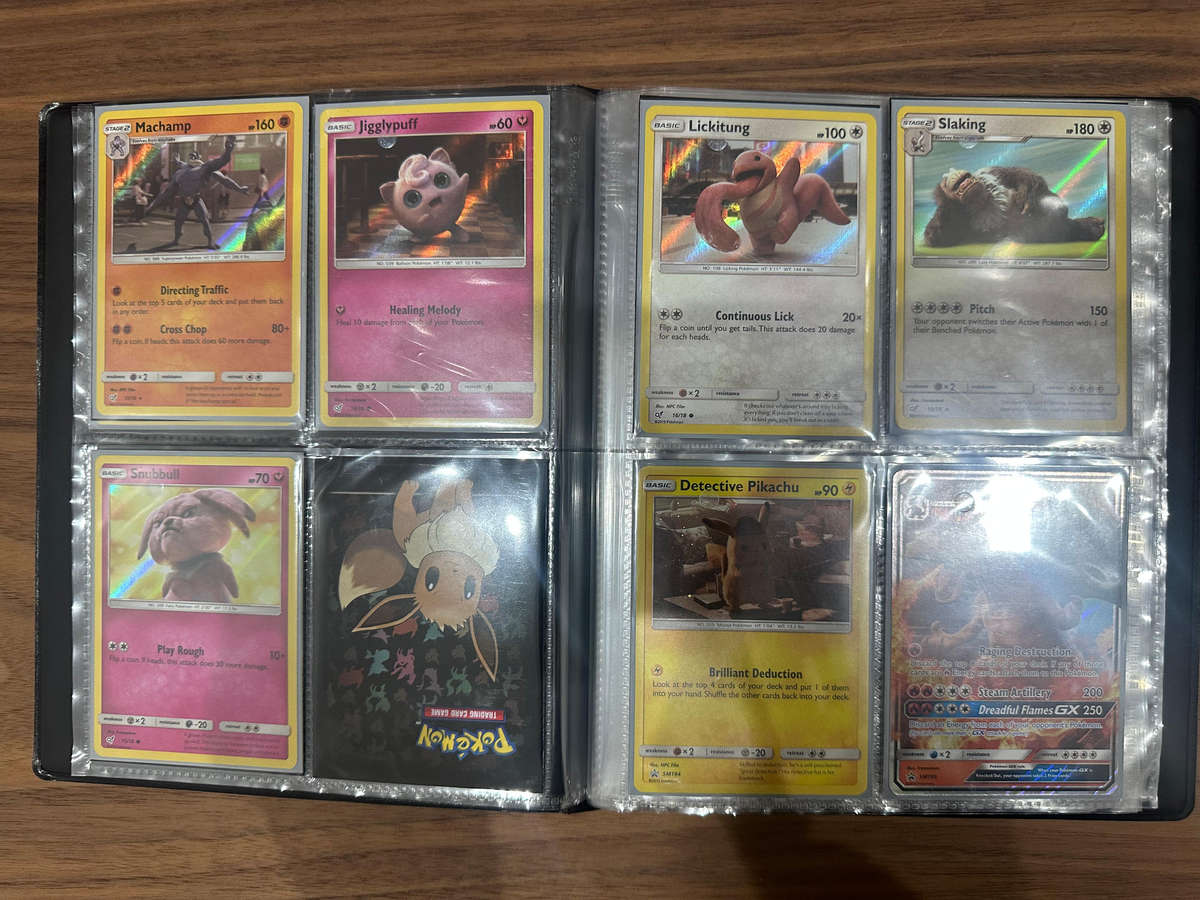 Pokémon Detective Pikachu Card Binder with 16/18 Cards Completed