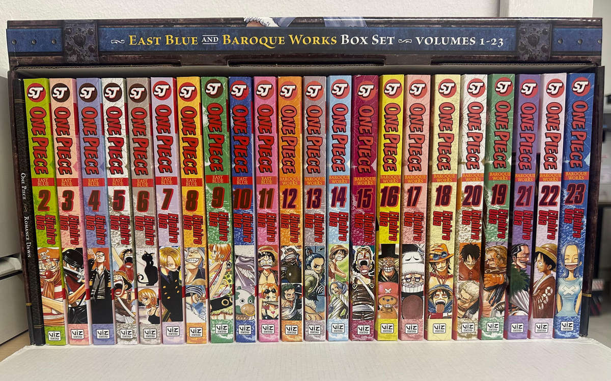 One Piece East Blue and Baroque Works Manga Box Set Volumes 1-23 + Extras