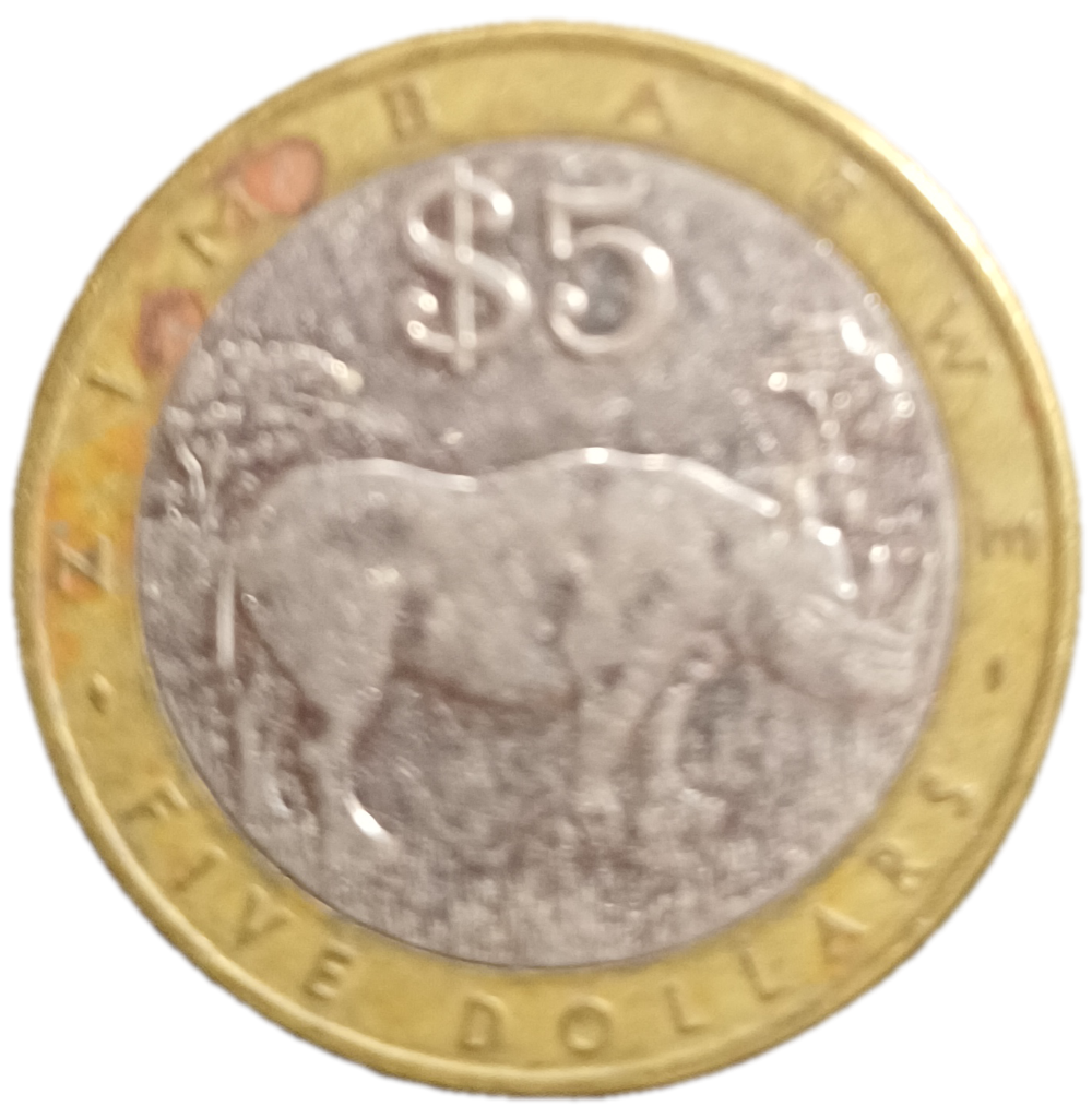2001 Zimbabwe Five Dollars