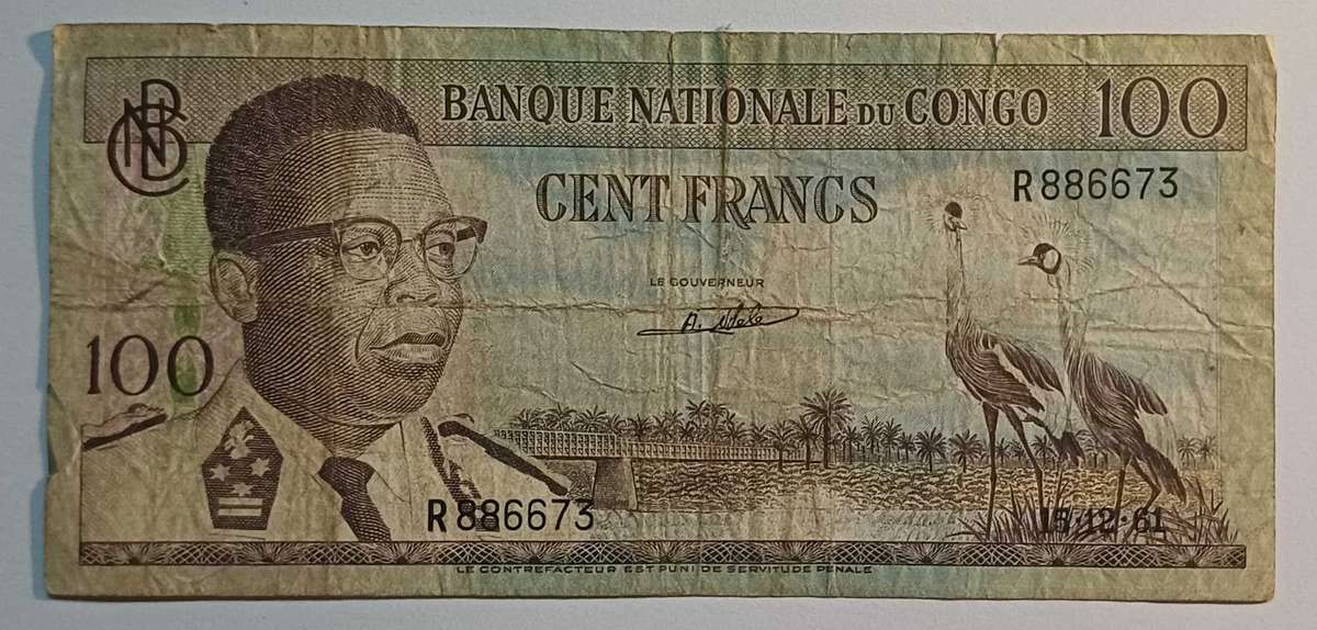 Congo Bank Note - 1961 - 100 Francs