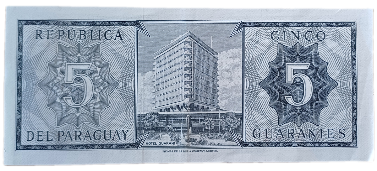 Paraguay Bank Note 5 Guaranies