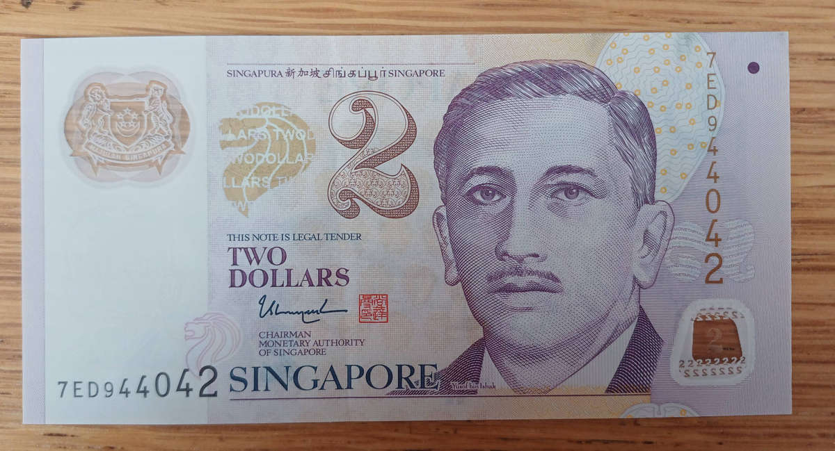 Singapore 2 Dollars Bank Note