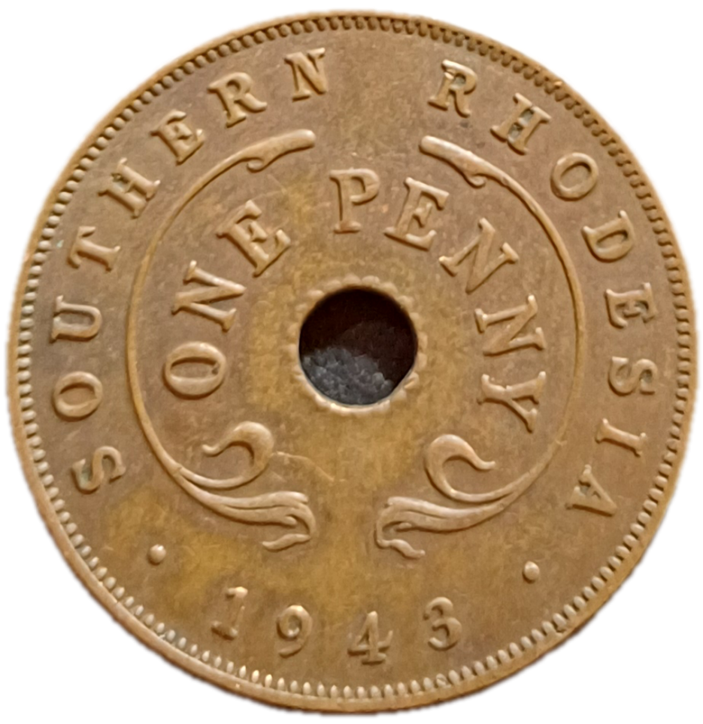 1943 Southern Rhodesia Penny