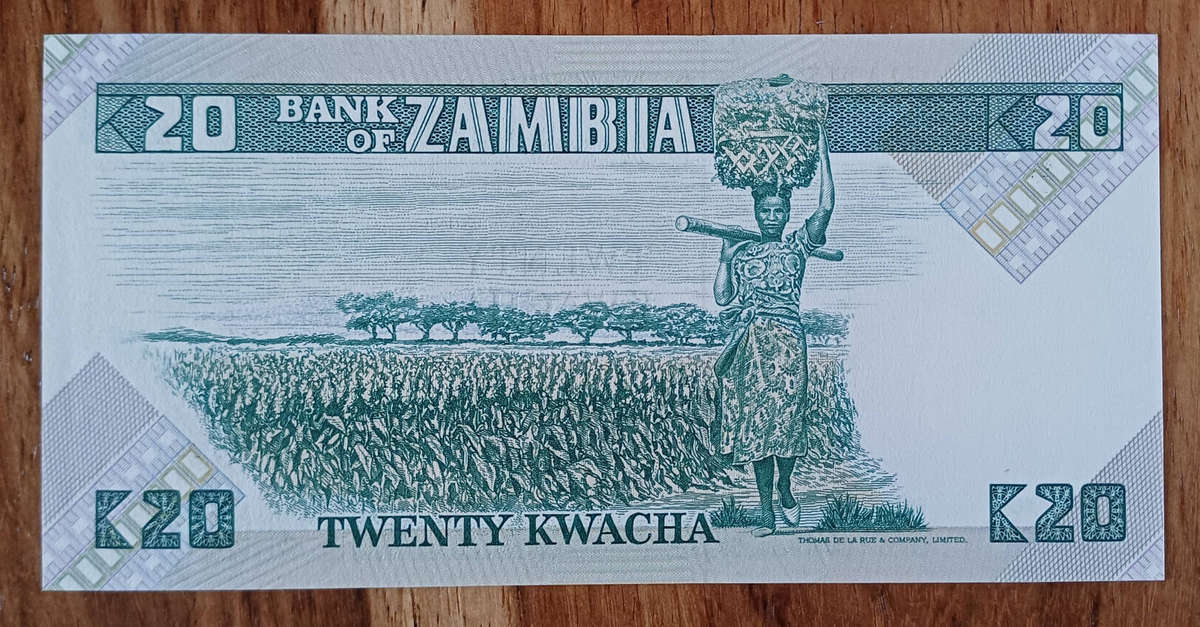 Zambia Bank Note 20 Kwacha