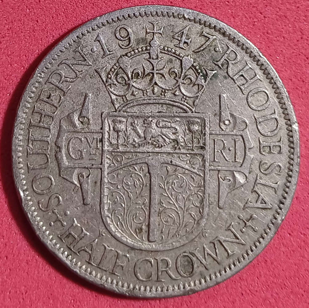 1947 Southern Rhodesia Half Crown