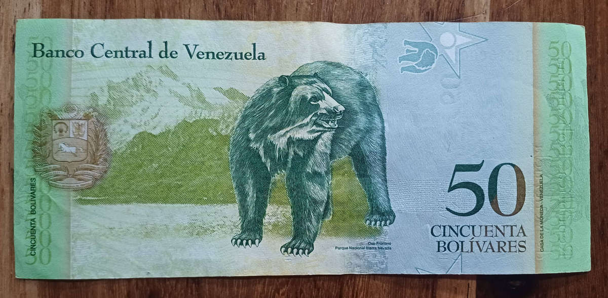 Venezuela 50 Bolivares Bank Note