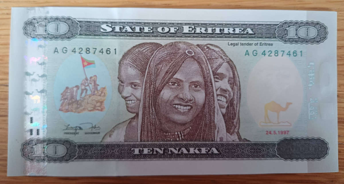 Eritrea 10 Nakfa Bank Note