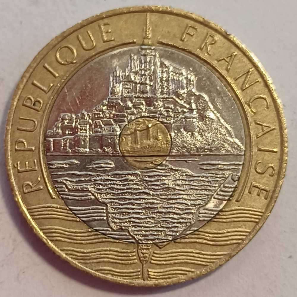 France - AU World's 1st Ringed Trimetal Coin