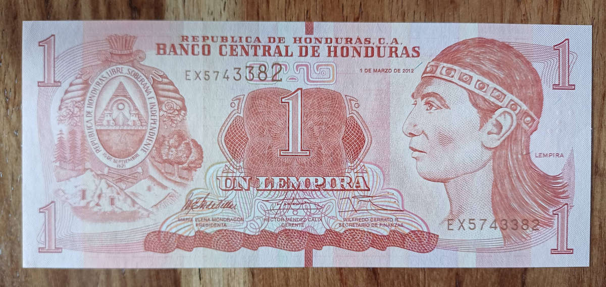 Honduras Bank Note One Lempira
