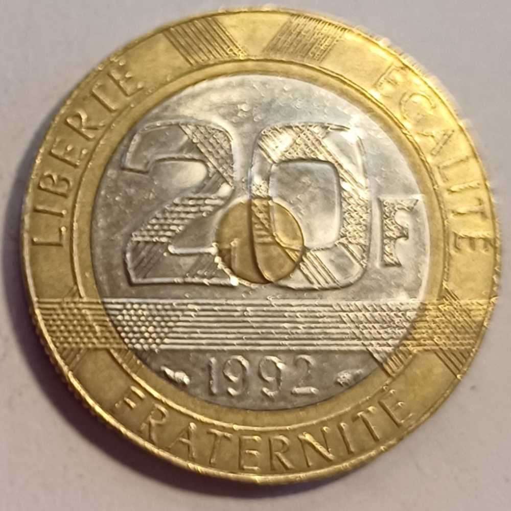 France - AU World's 1st Ringed Trimetal Coin