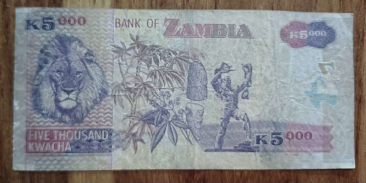 Zambia 5000 Kwacha Bank Note