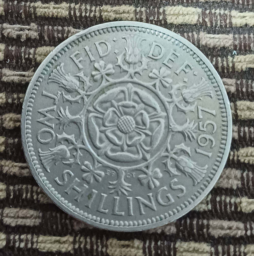 1957 GB 2 Shillings