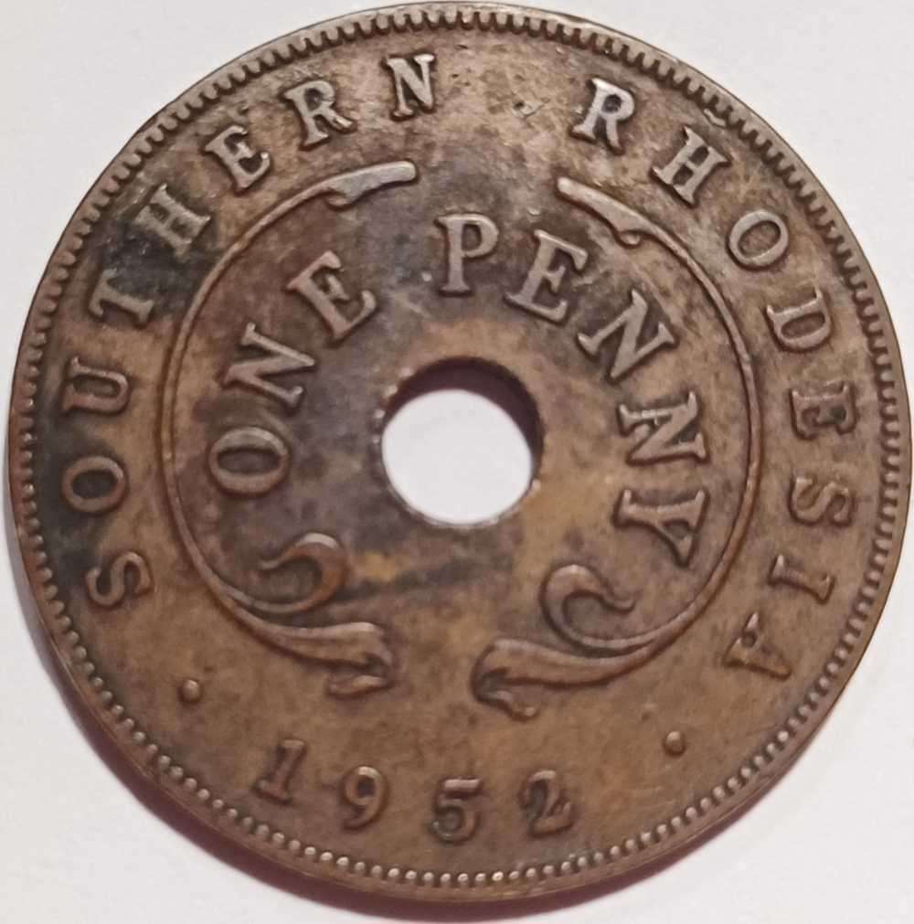 1952 Southern Rhodesia 1 Penny