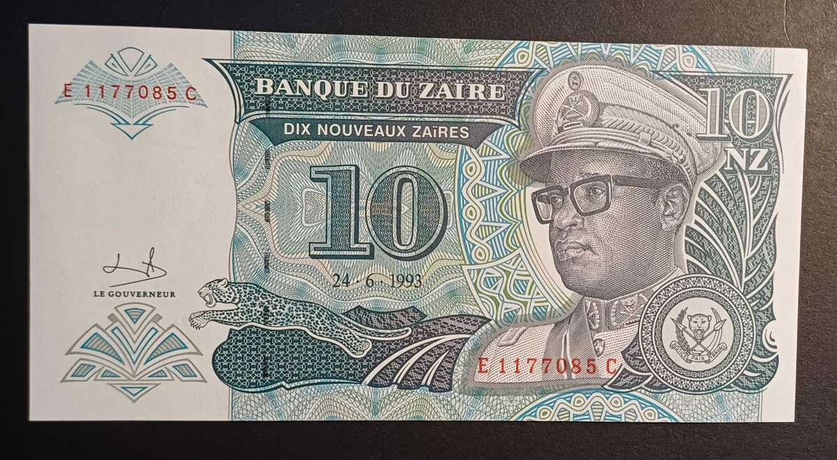 Zaïre Bank Note 10 Nouveaux