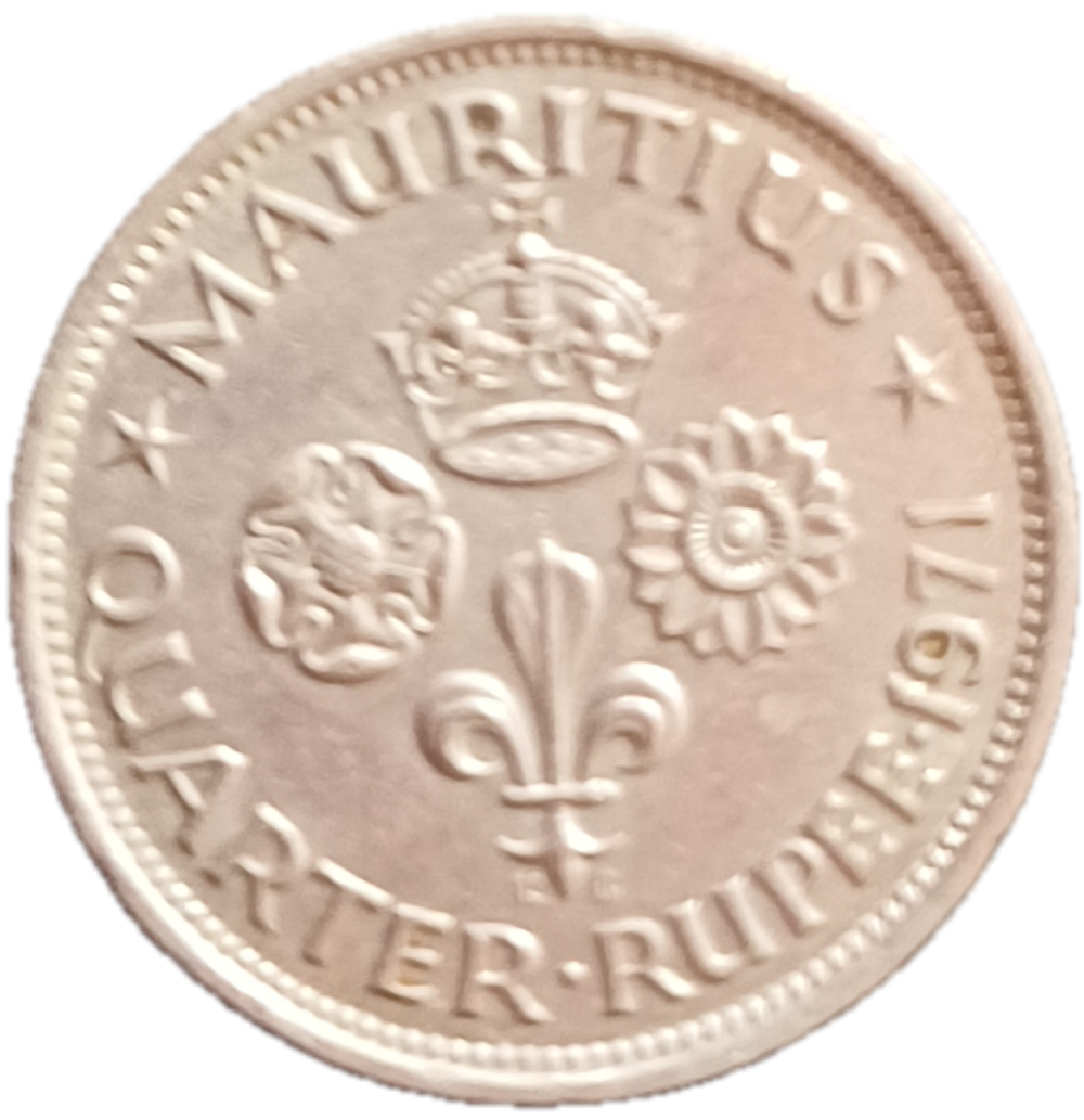 1971 Mauritius Quarter Rupee