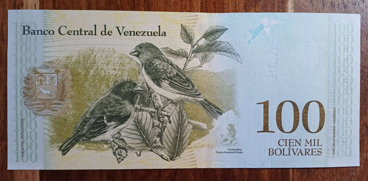 Venezuela Bank Note 100 000 Bolivares