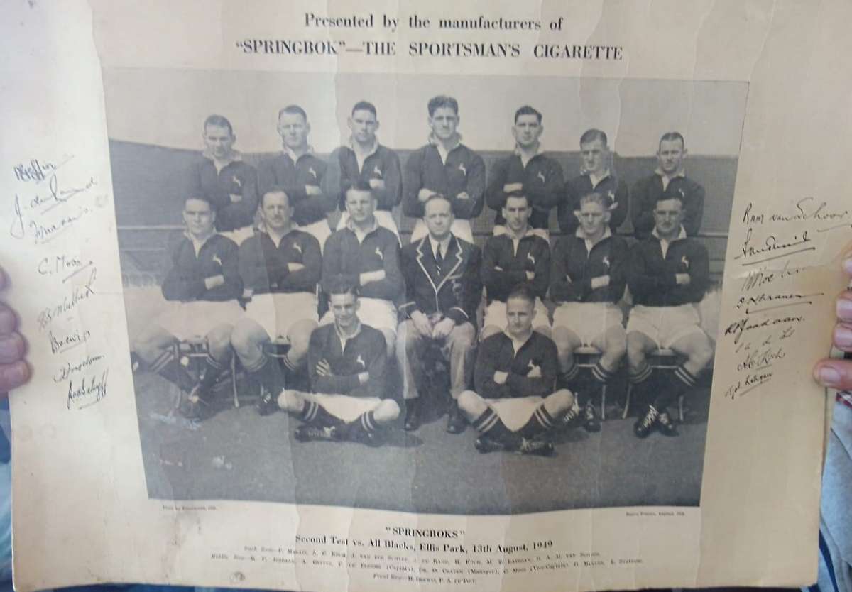 Rare 1949 second test 13th August 1949- vs All blacks @ Ellis Park -  Springbok South Africa Rugby T