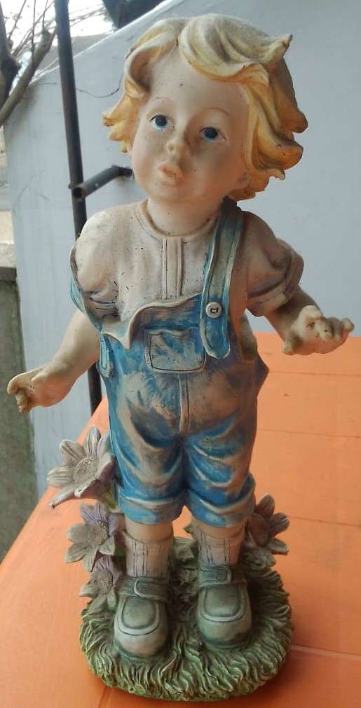Vintage little boy ceramic figure- 35cm