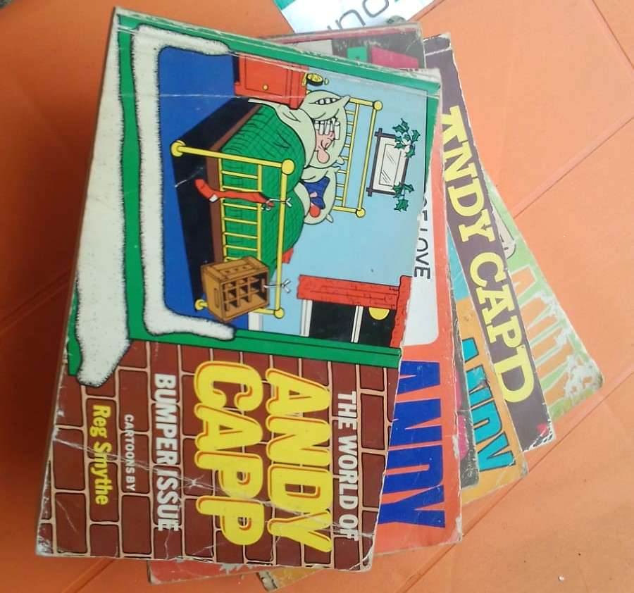 6x original vintage Andy Capp books