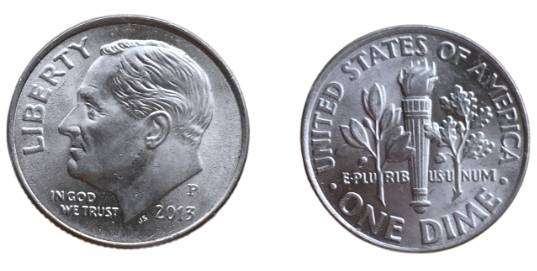 2013-P Roosevelt Dime UNC Full Bands Gem State USA Coin