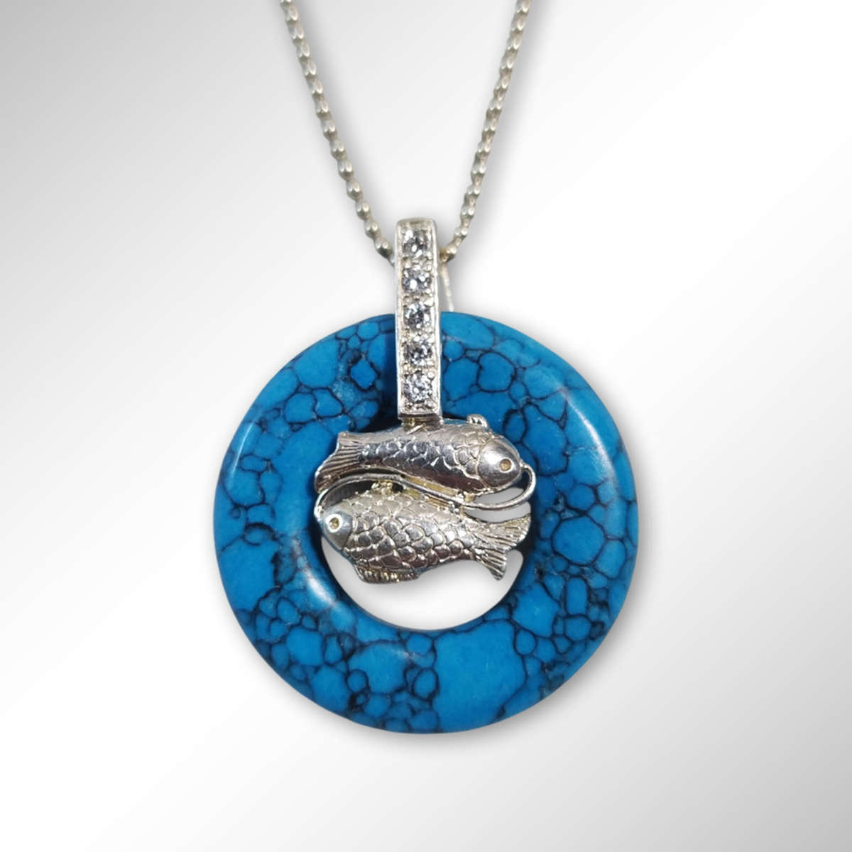 Vintage Gemstones Of Fortune With 925 Sterling Necklace