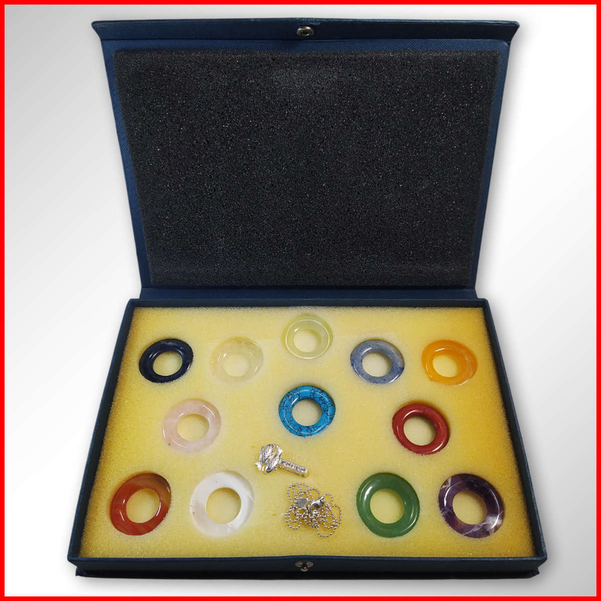 Vintage Gemstones Of Fortune With 925 Sterling Necklace