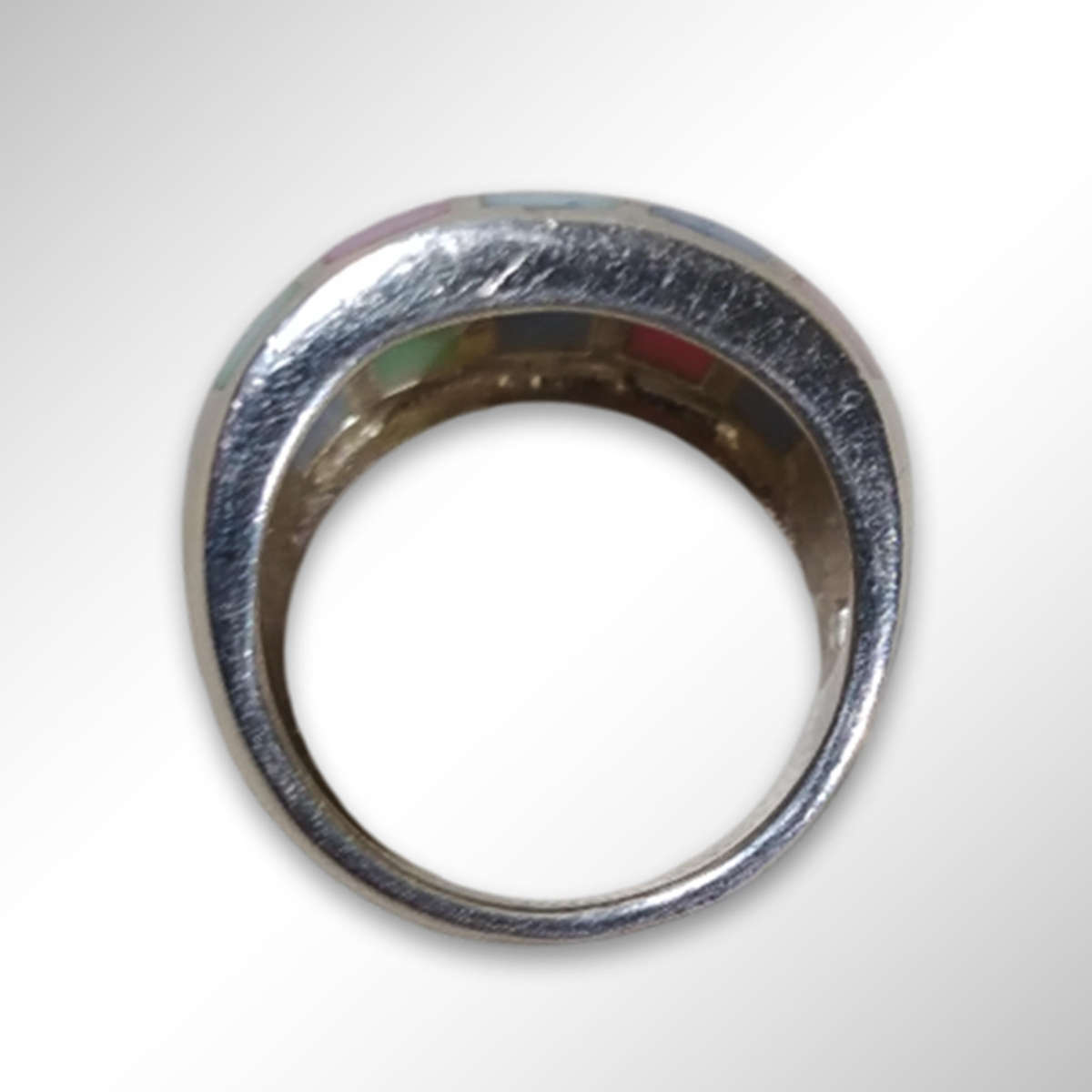 925 Sterling Silver Ring With Mother Of Pearl