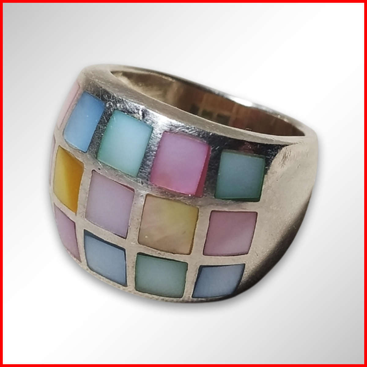 925 Sterling Silver Ring With Mother Of Pearl